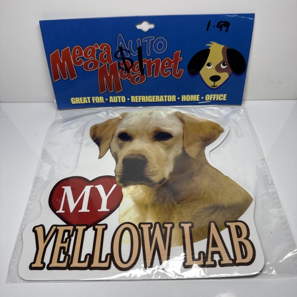 YELLOW Lab Labrador Retriever Mega Auto Car Fridge Magnet Lovely